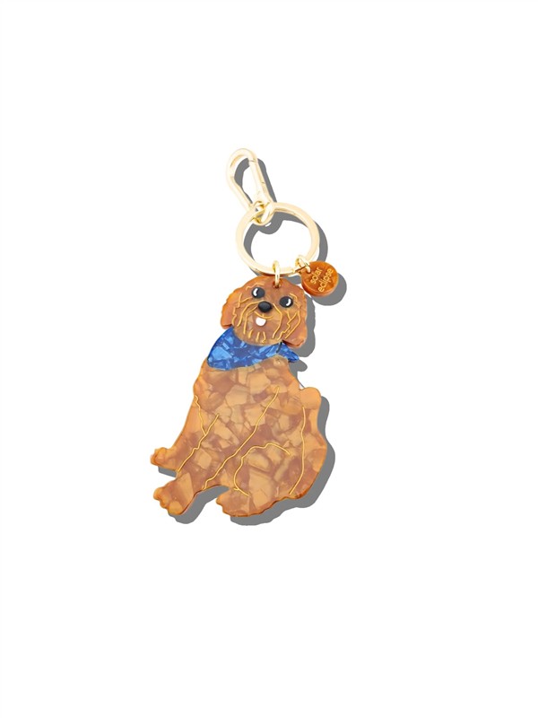 SOLAR ECLIPSE GOLDENDOODLE BAG CHARM